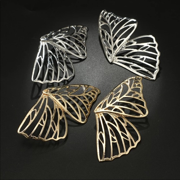 Butterfly Wing Earrings - Picture 2 of 3